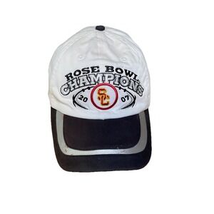 Nike USC Trojans Football Cap Men's White Rose Bowl Champions 2007 Locker Room